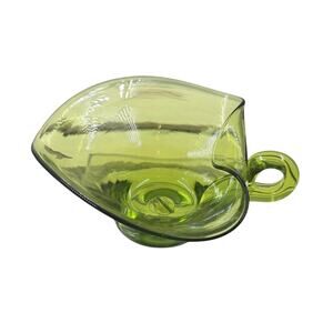 Viking Green Glass Handled Creamer Pitcher with Pour Spout